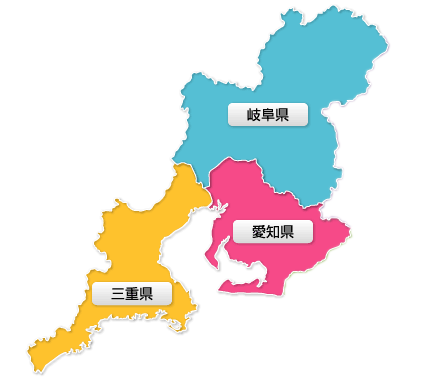 案内可能な地域の地図